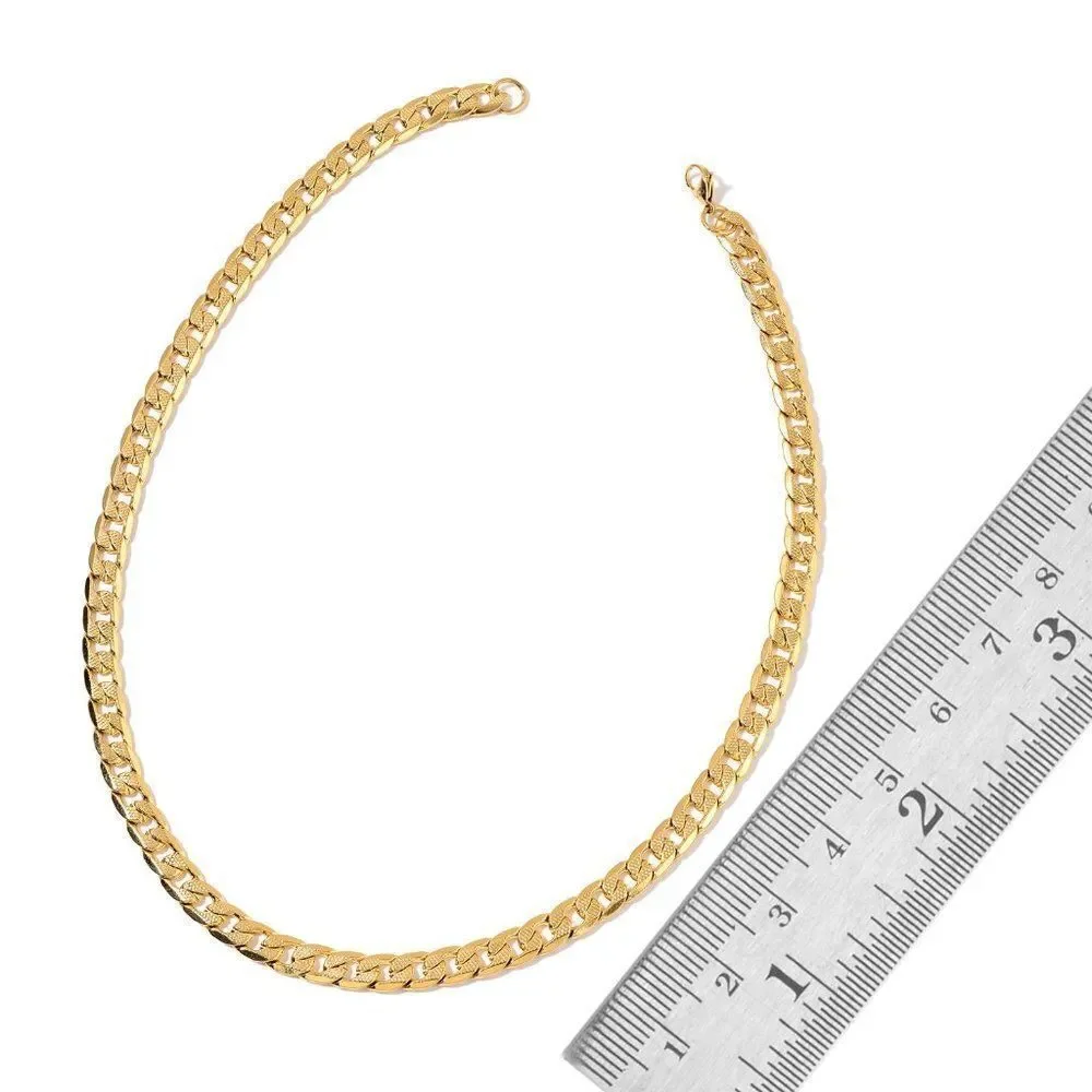 ION Plated YG  Curb Necklace Original Box